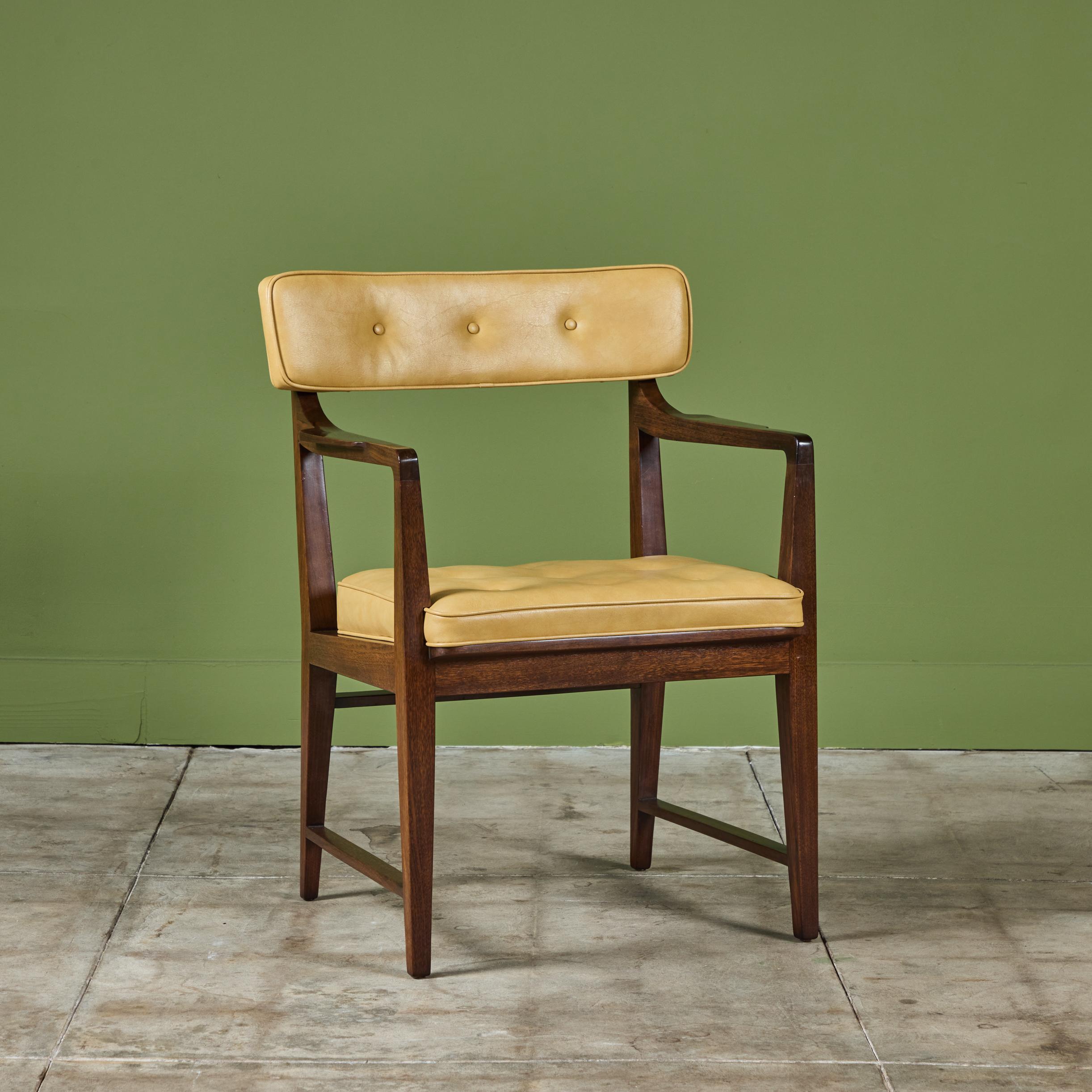 Set of Eight Edward Wormley Dining Chairs for Dunbar 6