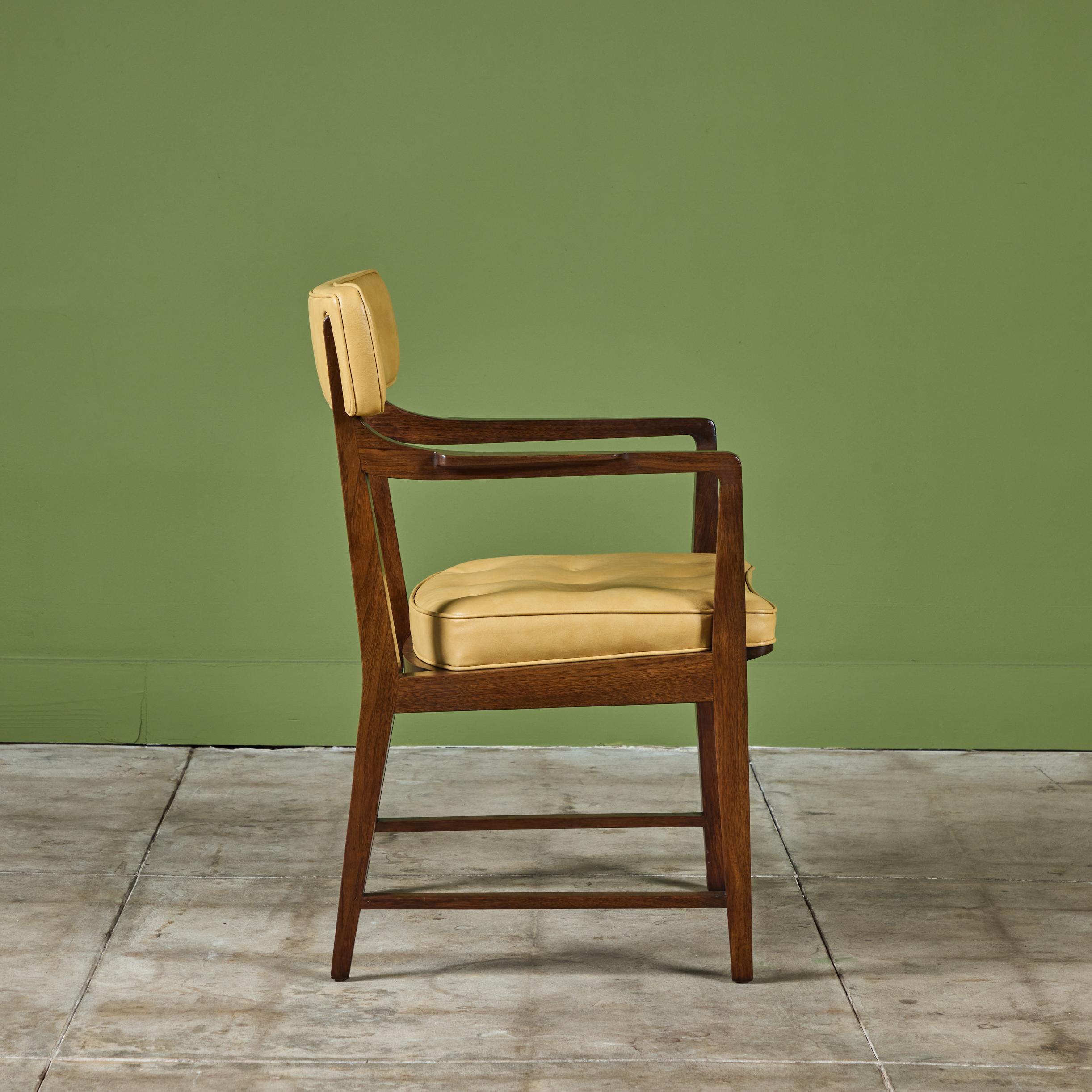 Set of Eight Edward Wormley Dining Chairs for Dunbar 8