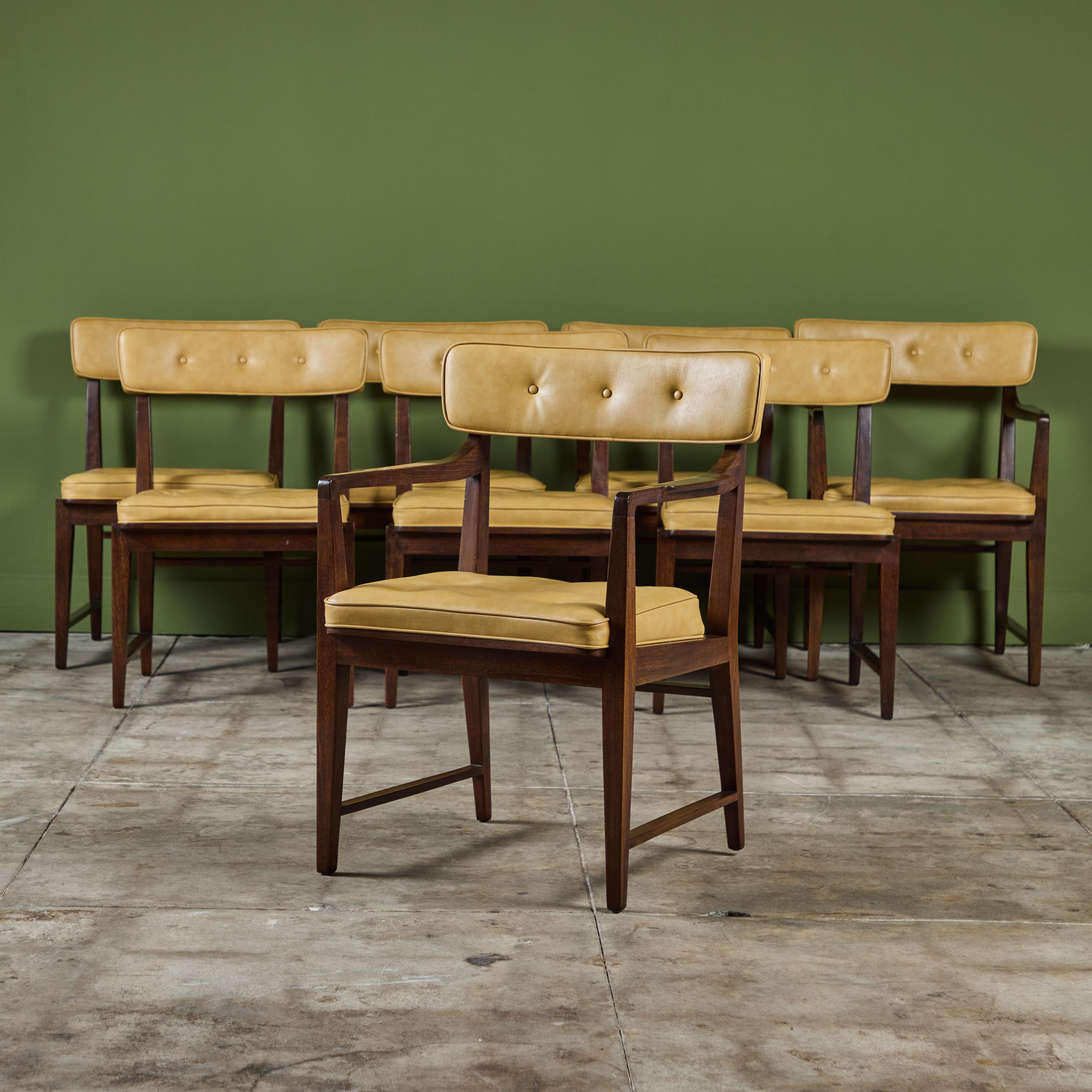 Mid-Century Modern Set of Eight Edward Wormley Dining Chairs for Dunbar