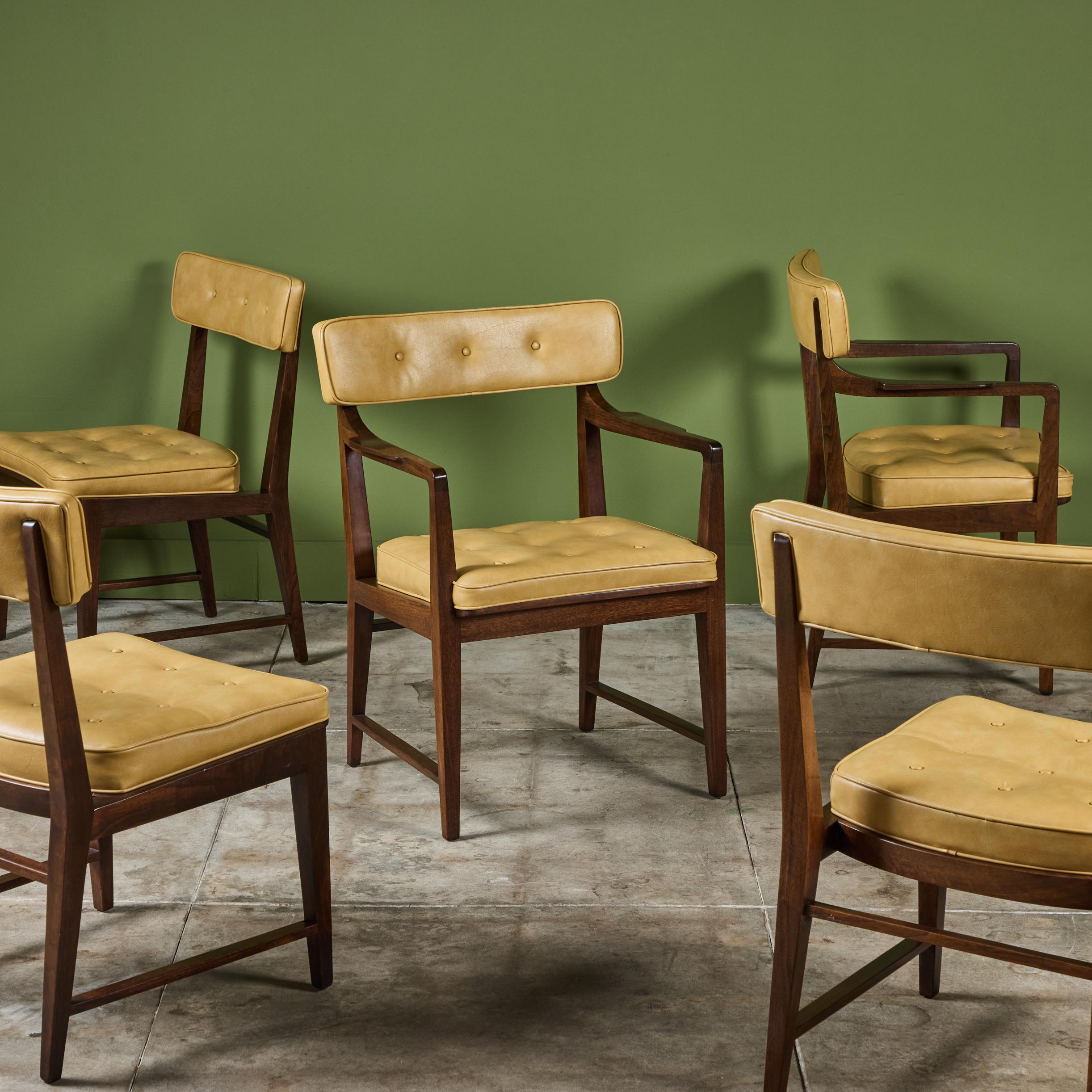 American Set of Eight Edward Wormley Dining Chairs for Dunbar