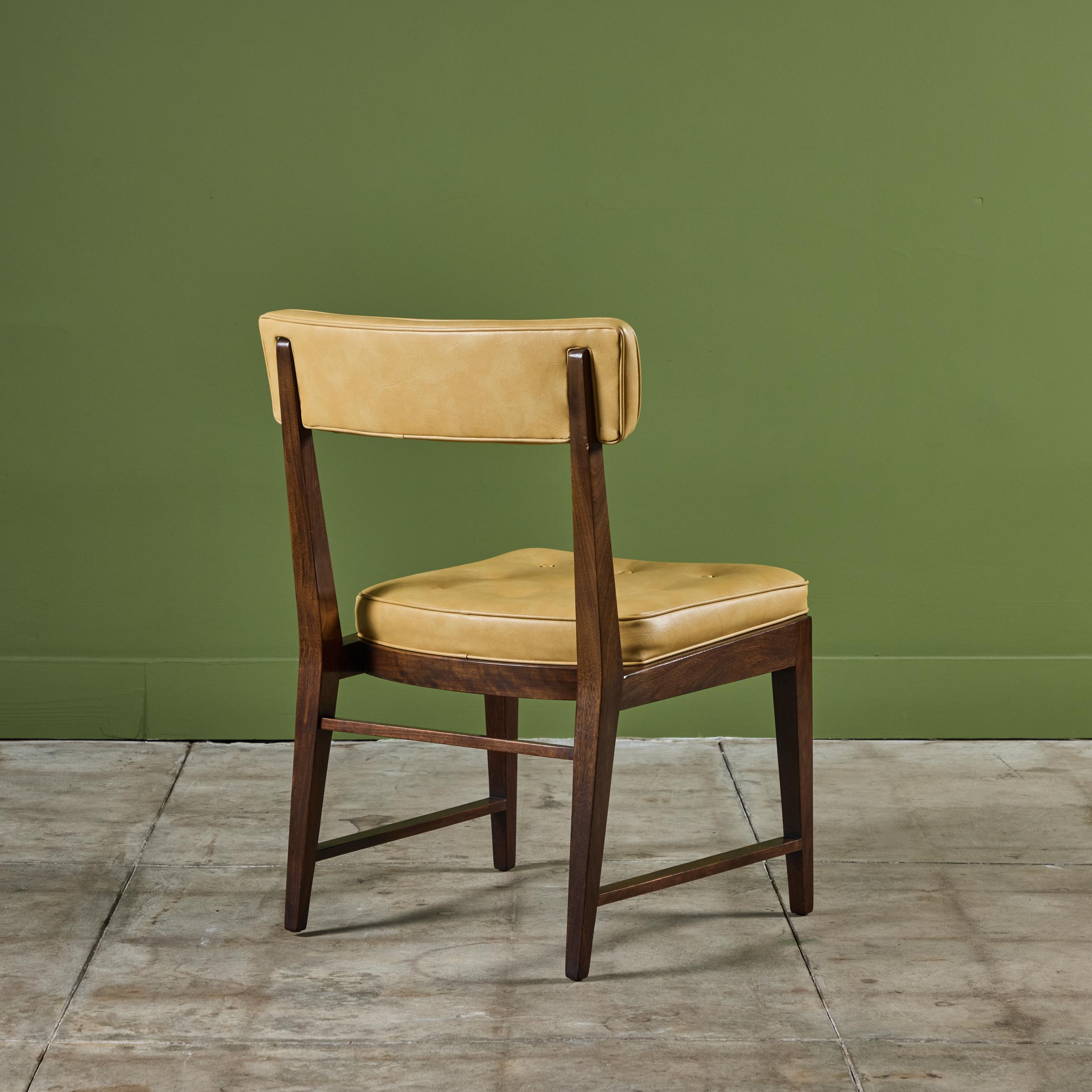 Upholstery Set of Eight Edward Wormley Dining Chairs for Dunbar