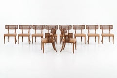 Set of Ten Edward Wormley for Dunbar Curved-Back Dining Chairs, 1948