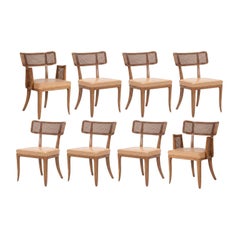 Set of Eight Edward Wormley for Dunbar Curved-Back Dining Chairs, 1948