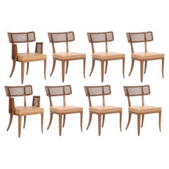 Set of Eight Edward Wormley for Dunbar Curved-Back Dining Chairs, 1948
