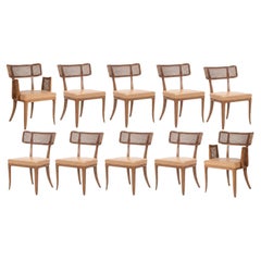 Set of Ten Edward Wormley for Dunbar Curved-Back Dining Chairs, 1948