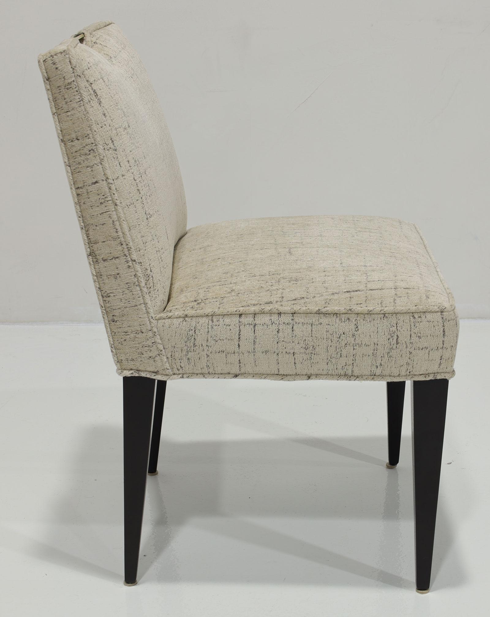 Set of Eight Edward Wormley for Dunbar Dining Chairs in Linherr Hollingsworth For Sale 3