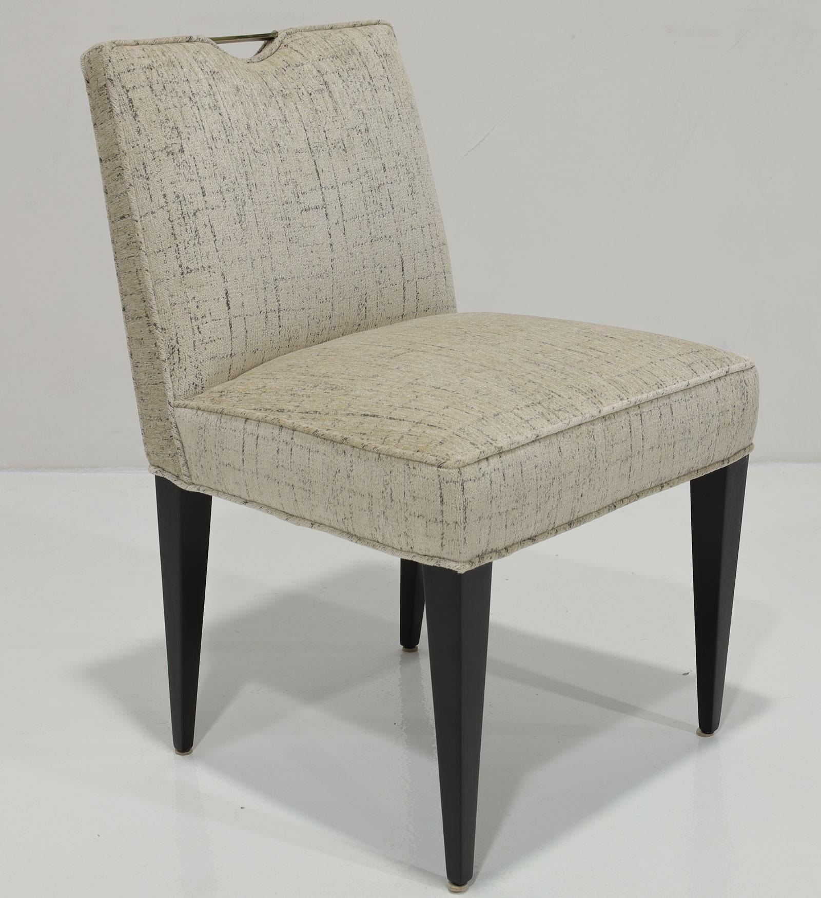 Set of Eight Edward Wormley for Dunbar Dining Chairs in Linherr Hollingsworth For Sale 4