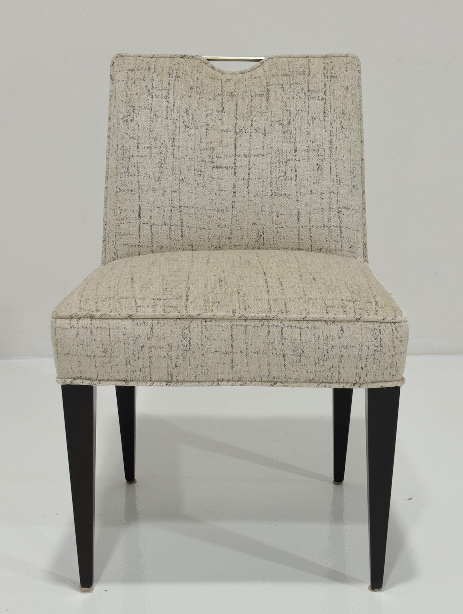 Set of Eight Edward Wormley for Dunbar Dining Chairs in Linherr Hollingsworth For Sale 5