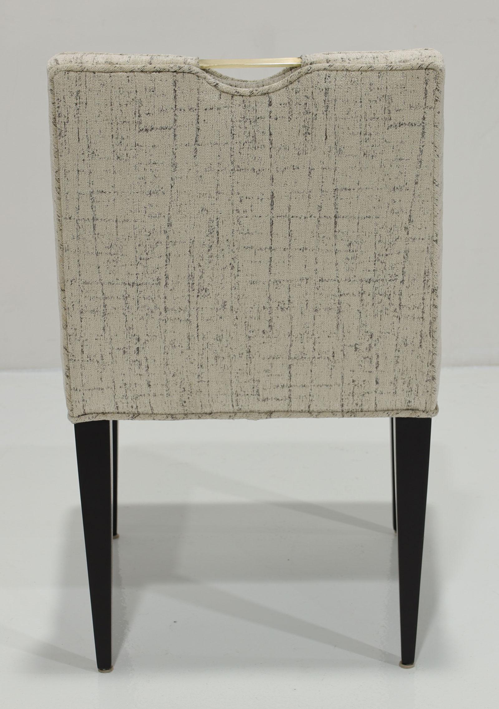 Set of Eight Edward Wormley for Dunbar Dining Chairs in Linherr Hollingsworth For Sale 1