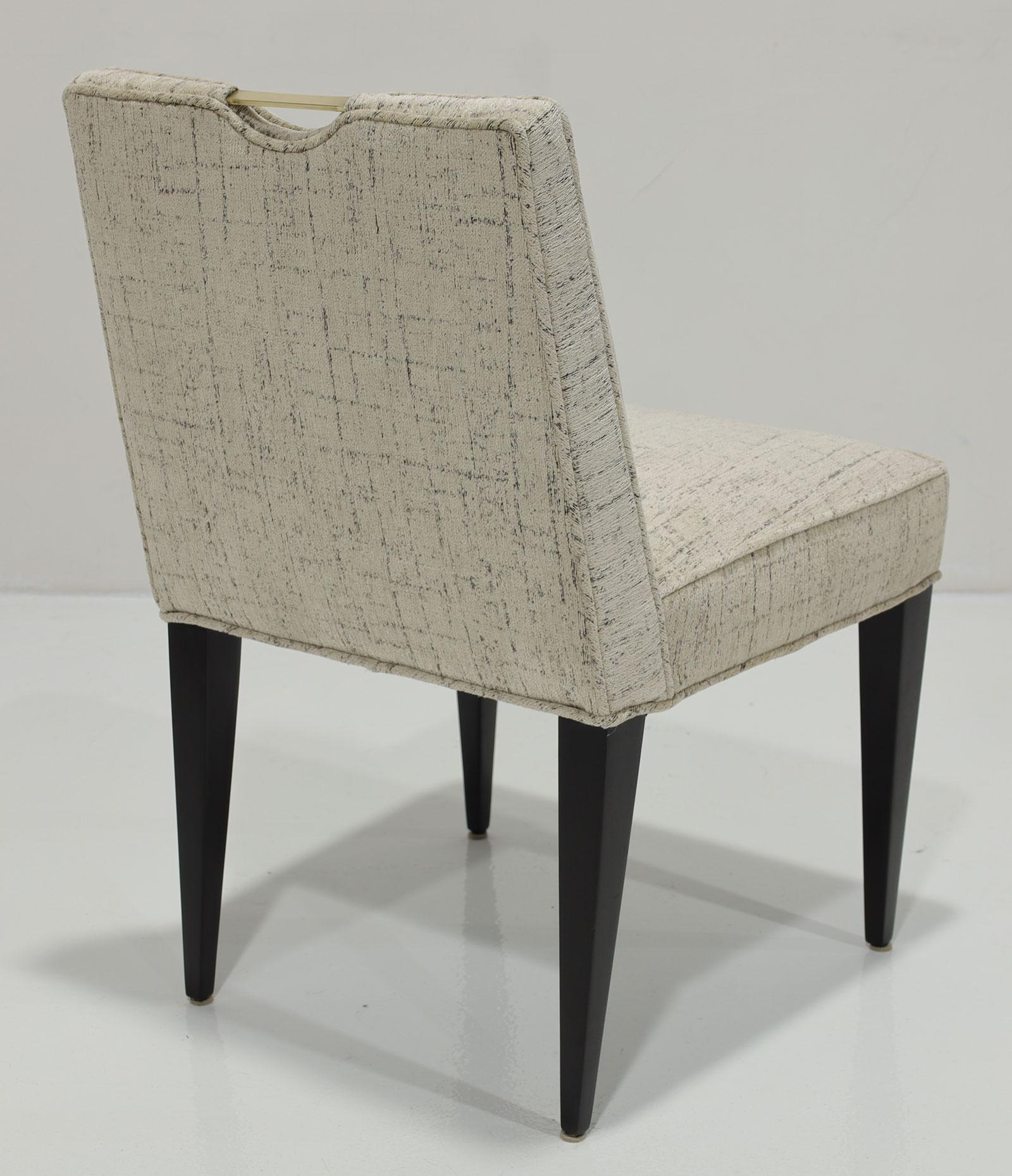 Set of Eight Edward Wormley for Dunbar Dining Chairs in Linherr Hollingsworth For Sale 2