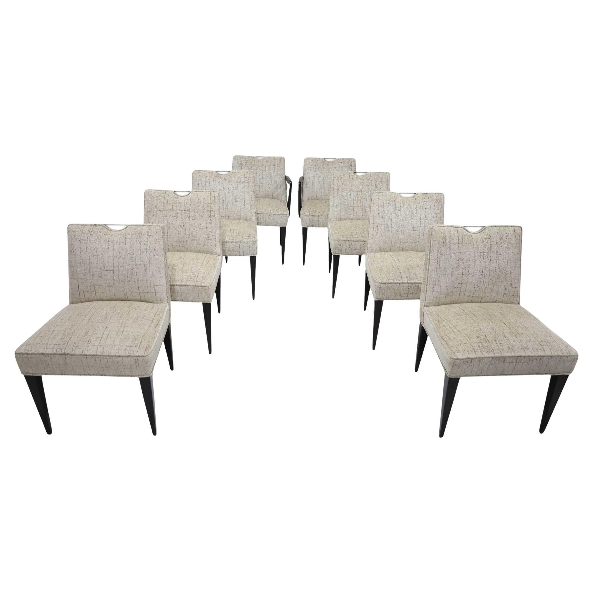 Juego de ocho sillas de comedor Edward Wormley para Dunbar en Linherr Hollingsworth