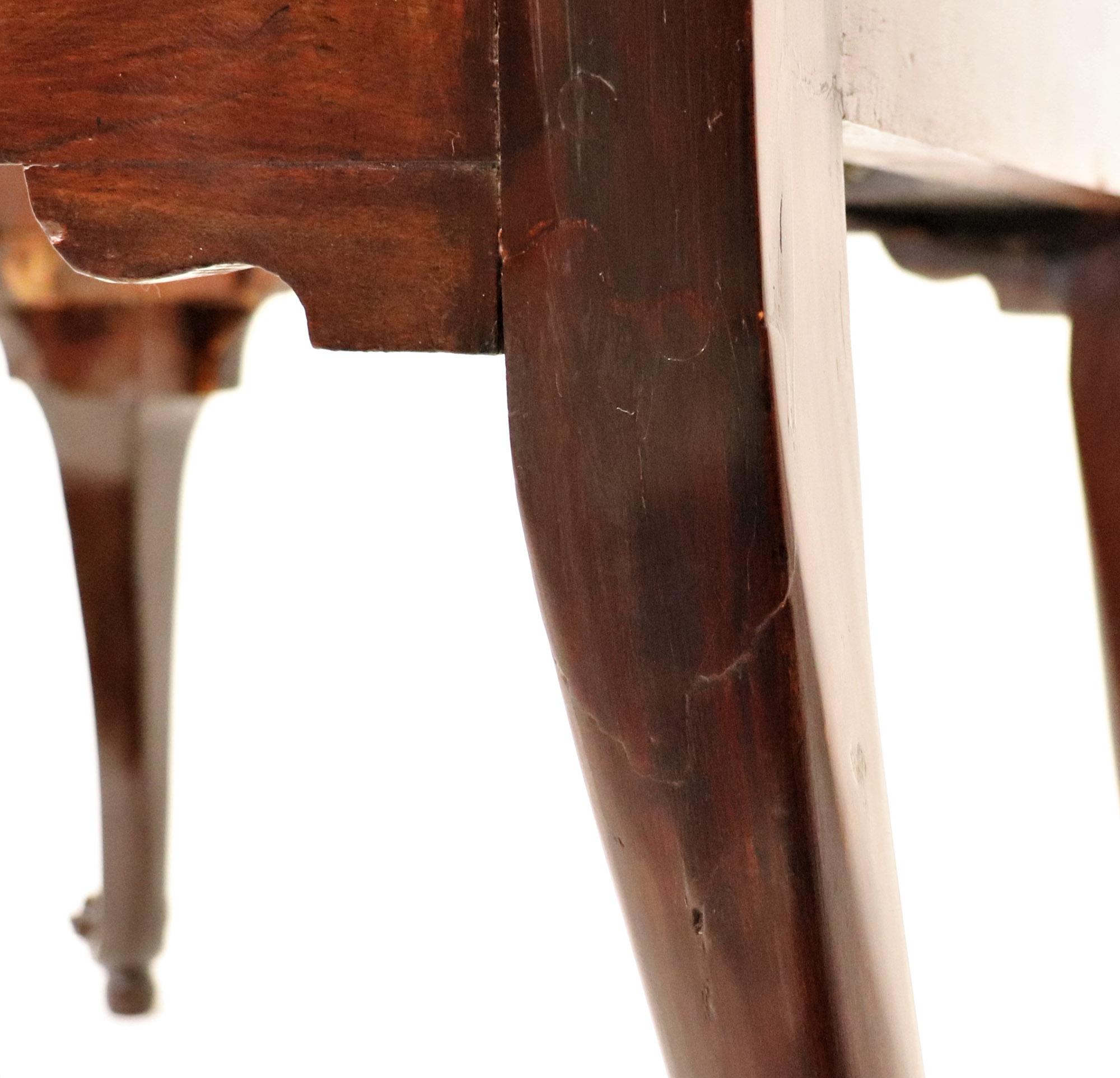 Set di otto sedie inglesi Edwardian Chippendale Revival in mogano in vendita 3