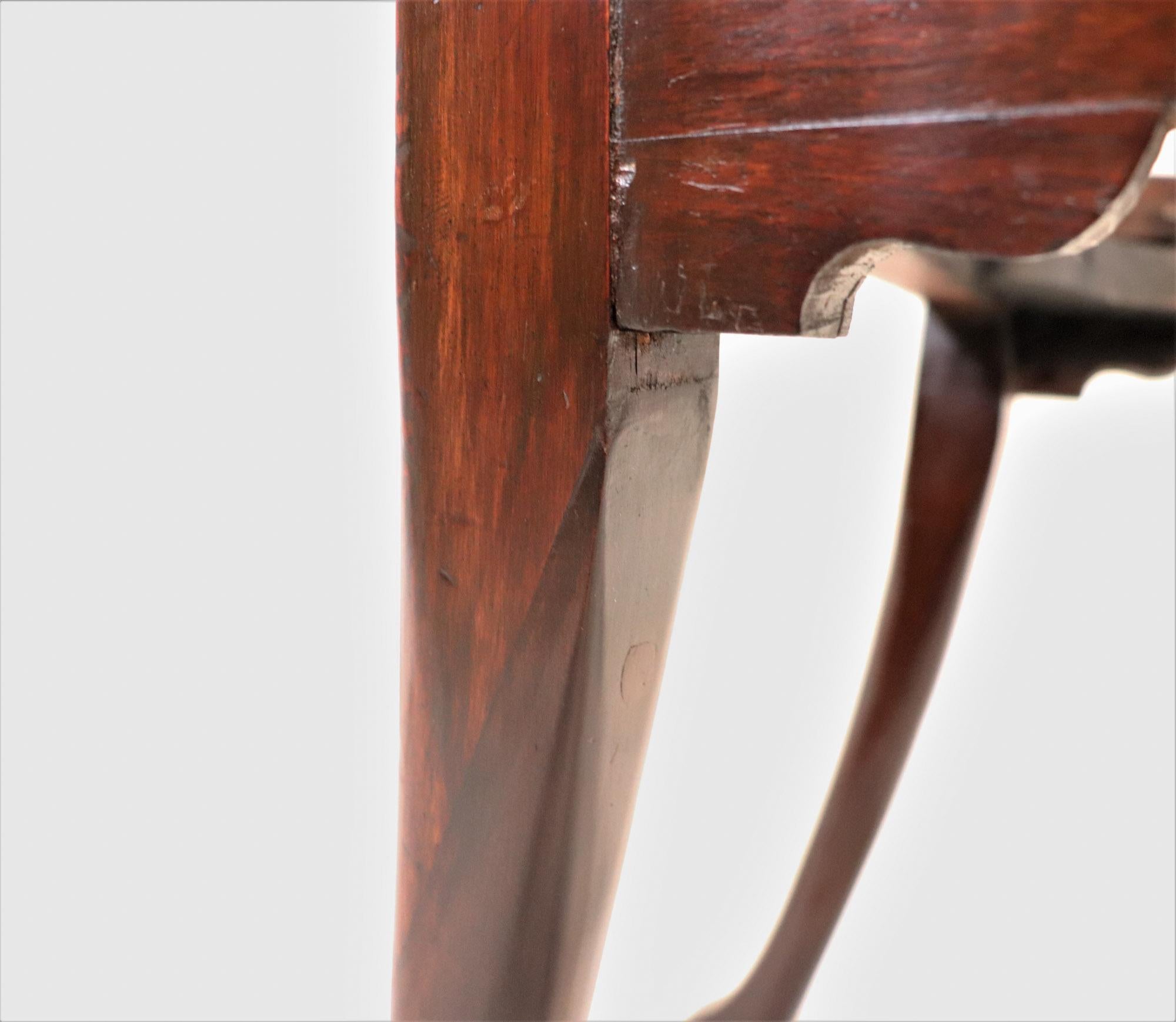 Set di otto sedie inglesi Edwardian Chippendale Revival in mogano in vendita 8