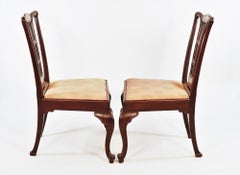 Set of Eight Edwardian English Chippendale Revival Mahogany Chairs