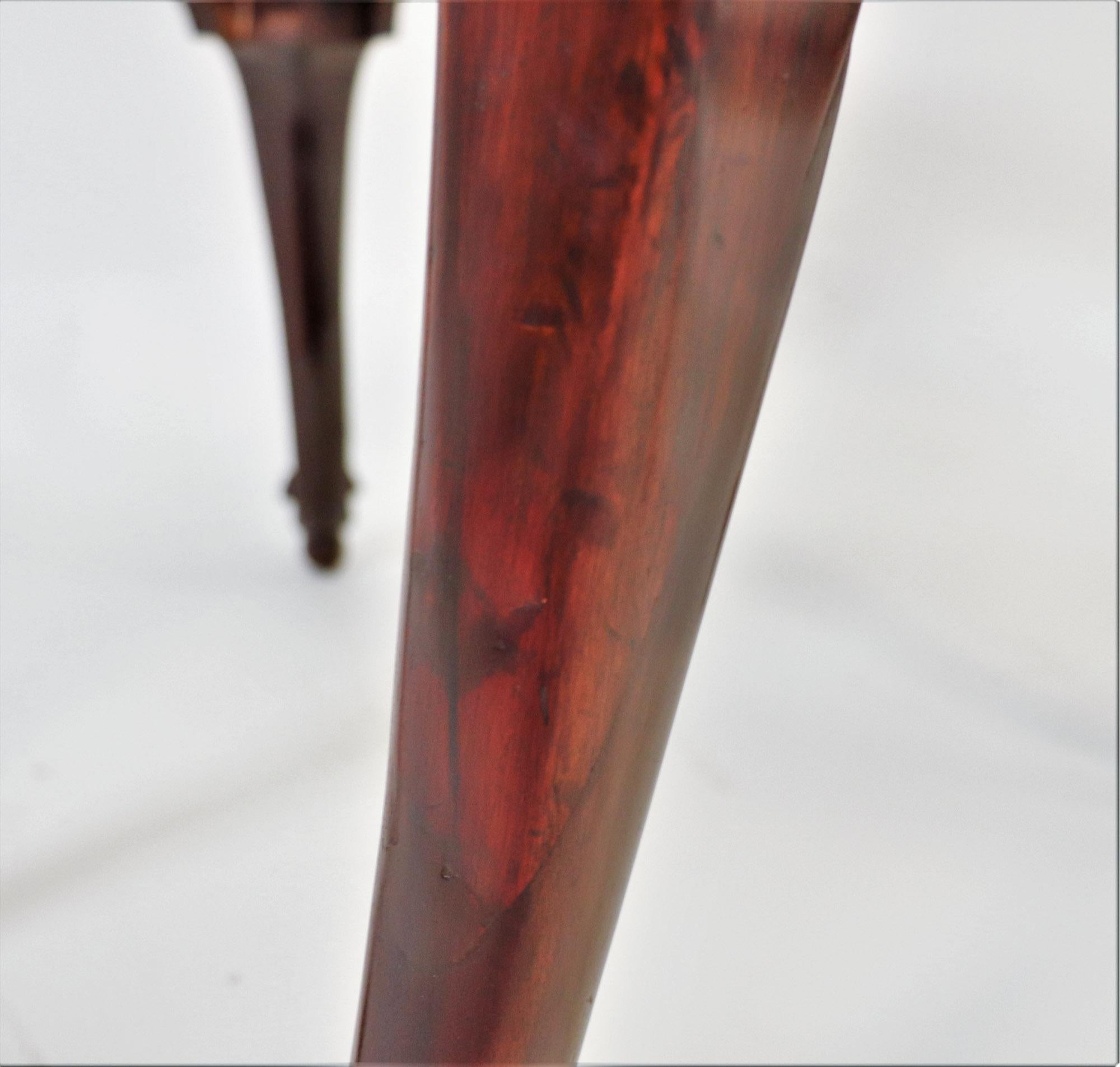 Set di otto sedie inglesi Edwardian Chippendale Revival in mogano in vendita 13