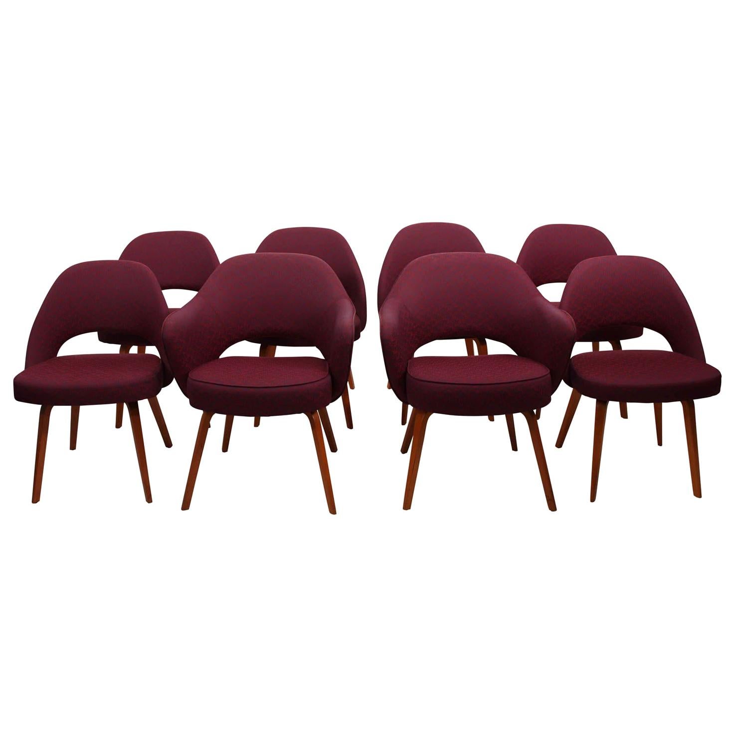 Set of Eight Eero Saarinen Dining Chairs for Knoll, circa 1960s