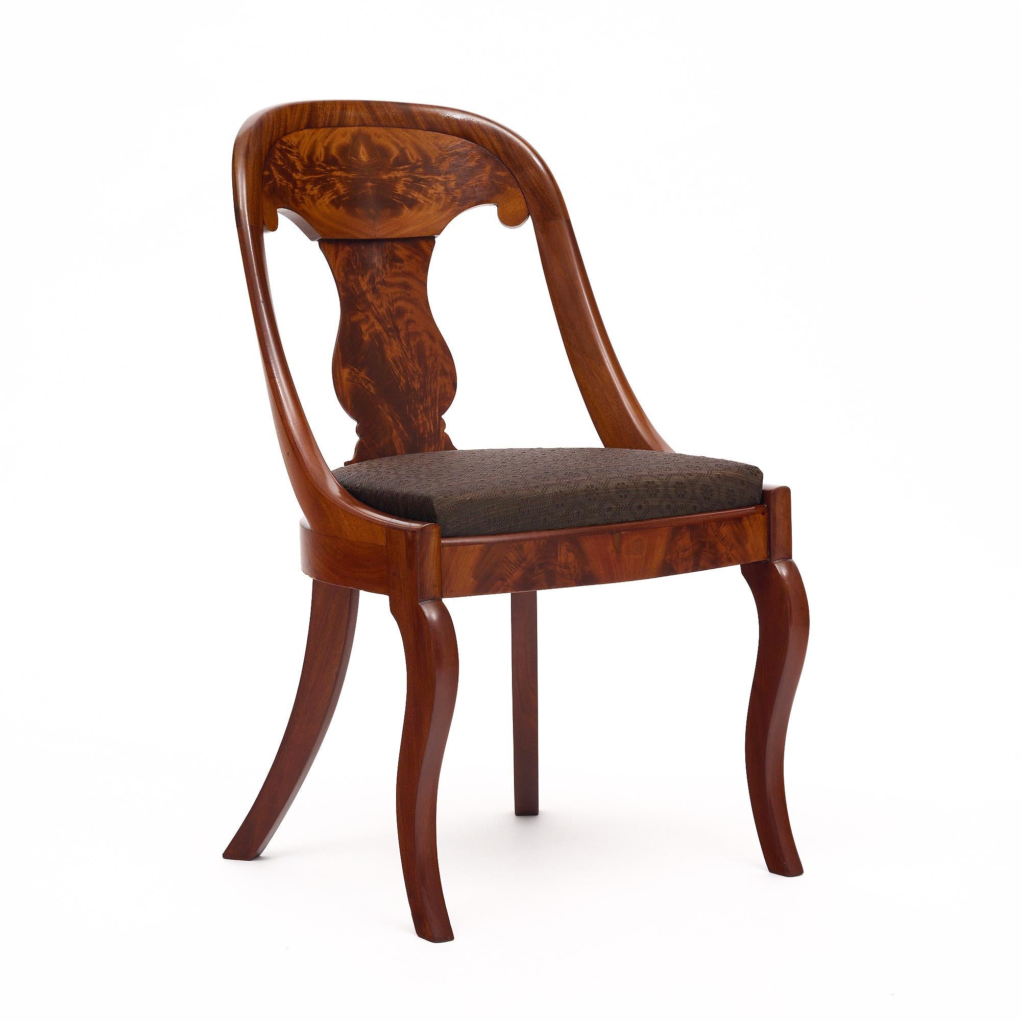 French Set of Eight Empire Style Gondola Dining Chairs