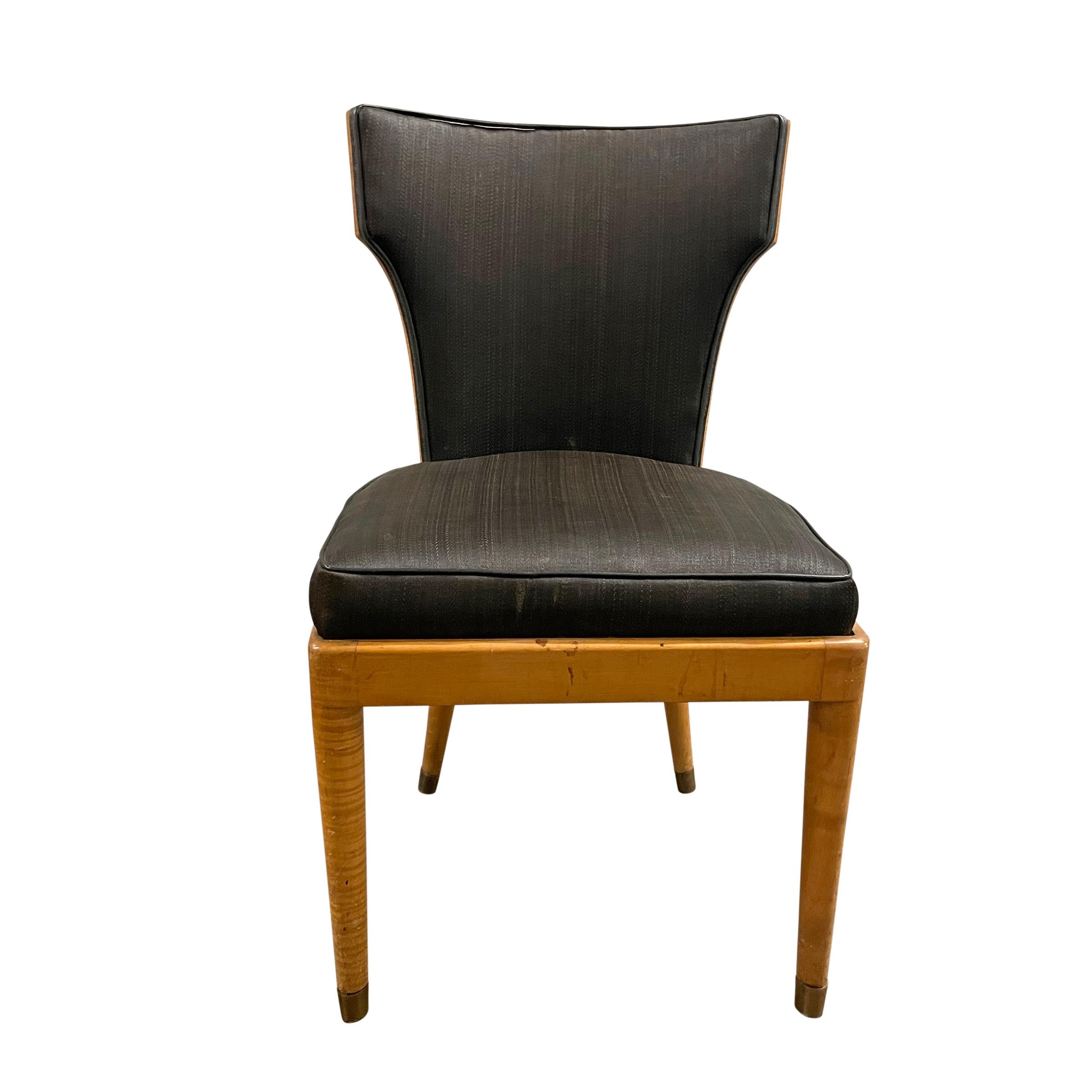 Set of Eight English Art Deco Dining Chairs For Sale 1