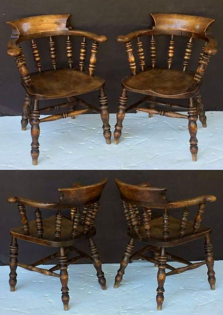 19th Century Set of Eight English Bow Armchairs