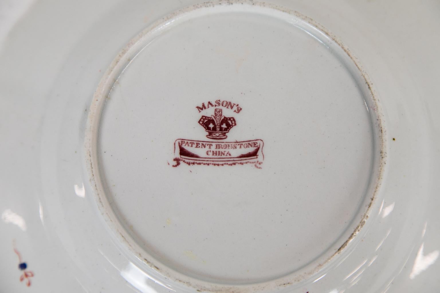 Set of Eight English Mason's Ironstone Soup Plates For Sale 6