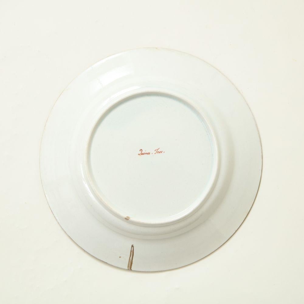 Ensemble de huit assiettes à dessert botaniques en porcelaine anglaise en vente 4