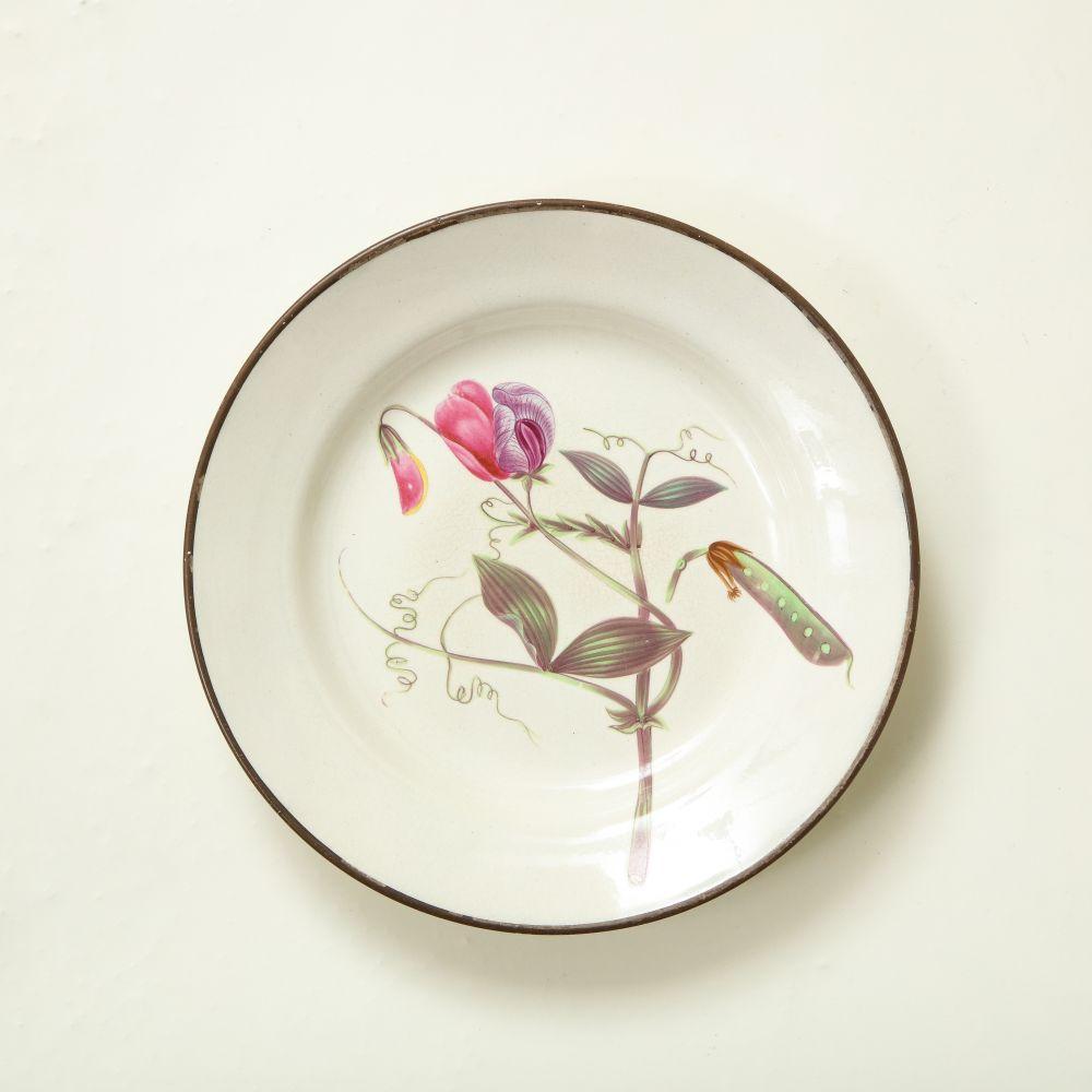Regency Ensemble de huit assiettes à dessert botaniques en porcelaine anglaise en vente