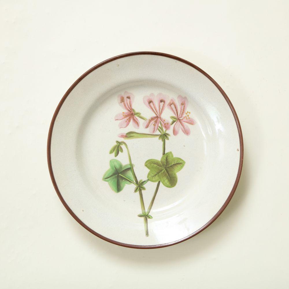 Britannique Ensemble de huit assiettes à dessert botaniques en porcelaine anglaise en vente