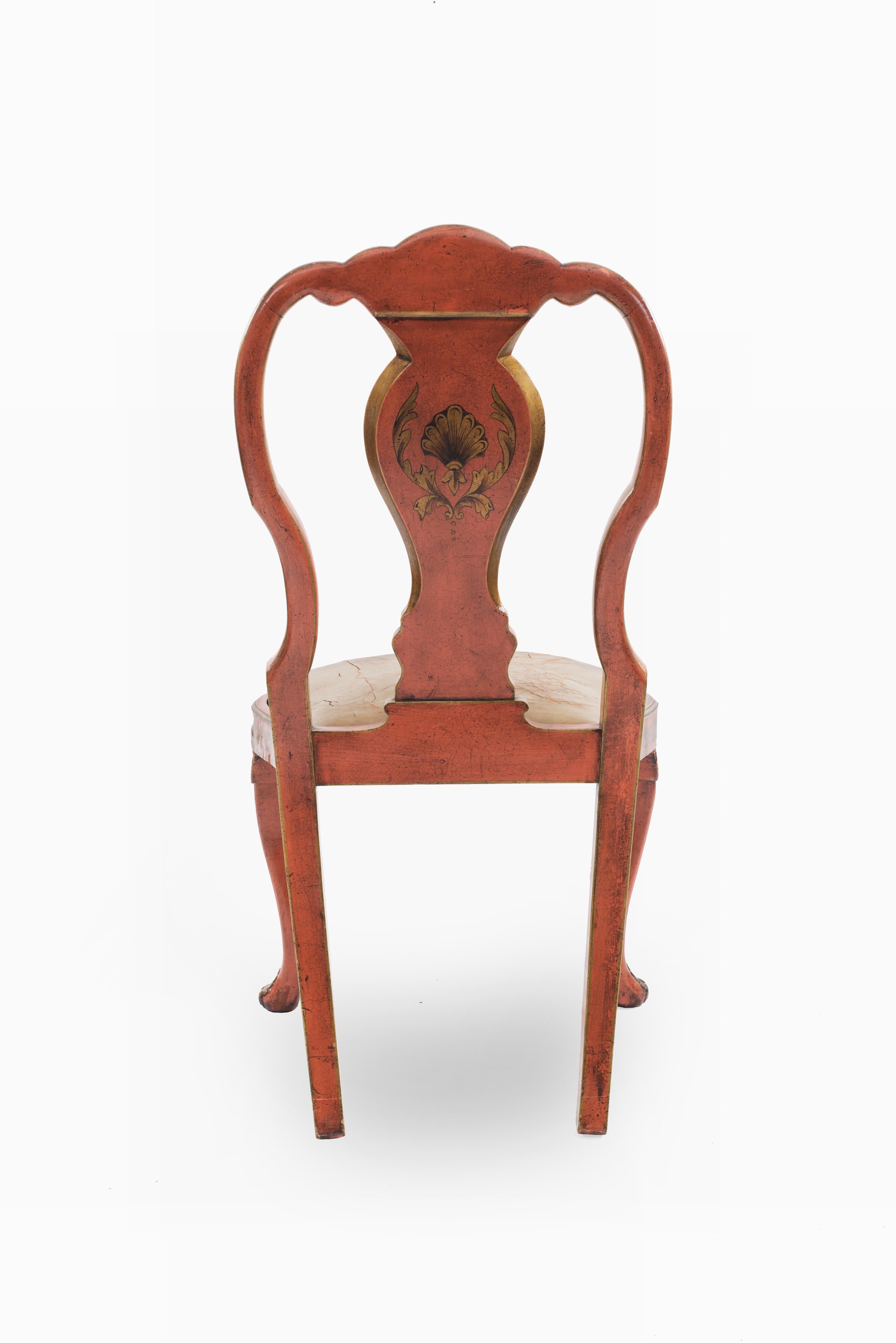 19th Century Set of 8 English Chinoiserie Dining Chairs For Sale
