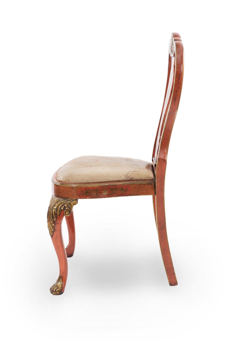 Set of 8 English Chinoiserie Dining Chairs For Sale 1