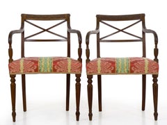 Set of Eight English Regency Carved Mahogany Antique Dining Chairs, circa 1810