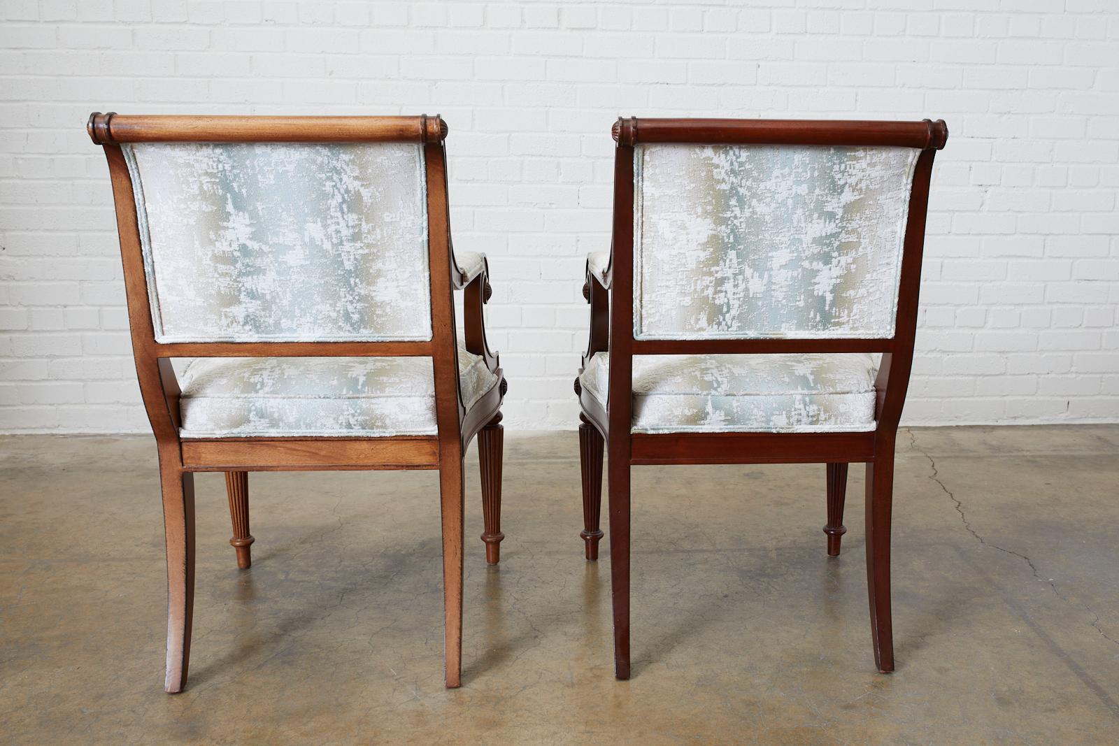 Set of Eight English Regency Style Mahogany Dining Chairs 10
