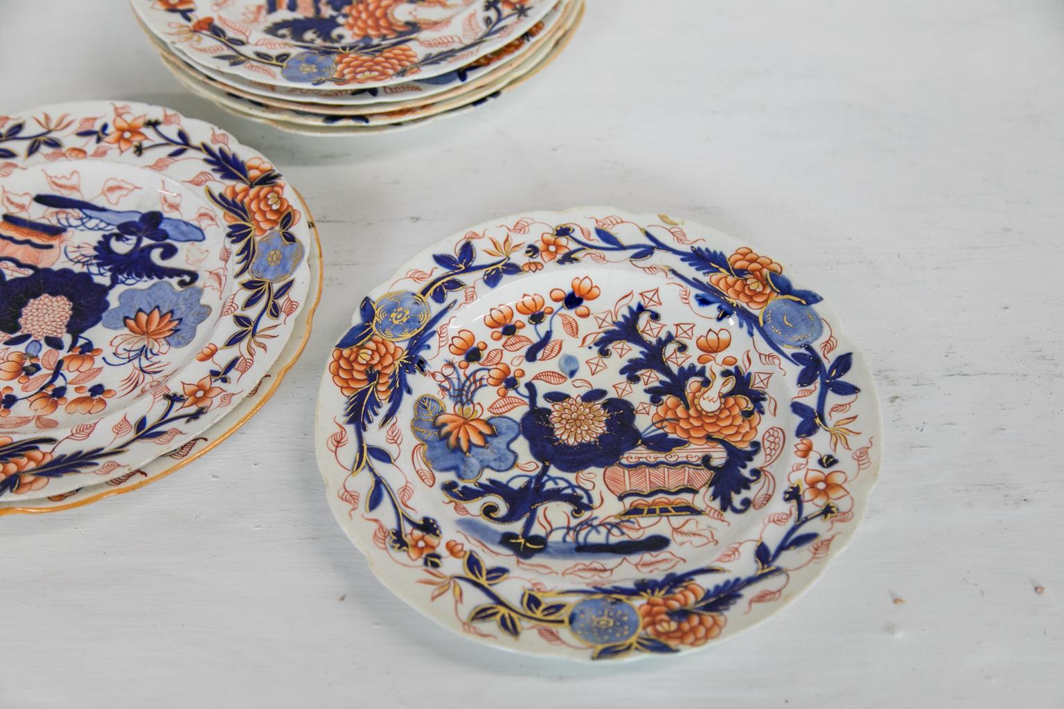 Set of Eight English Staffordshire Plates For Sale 4