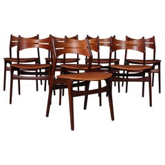 Set of Eight Erik Buch Chairs