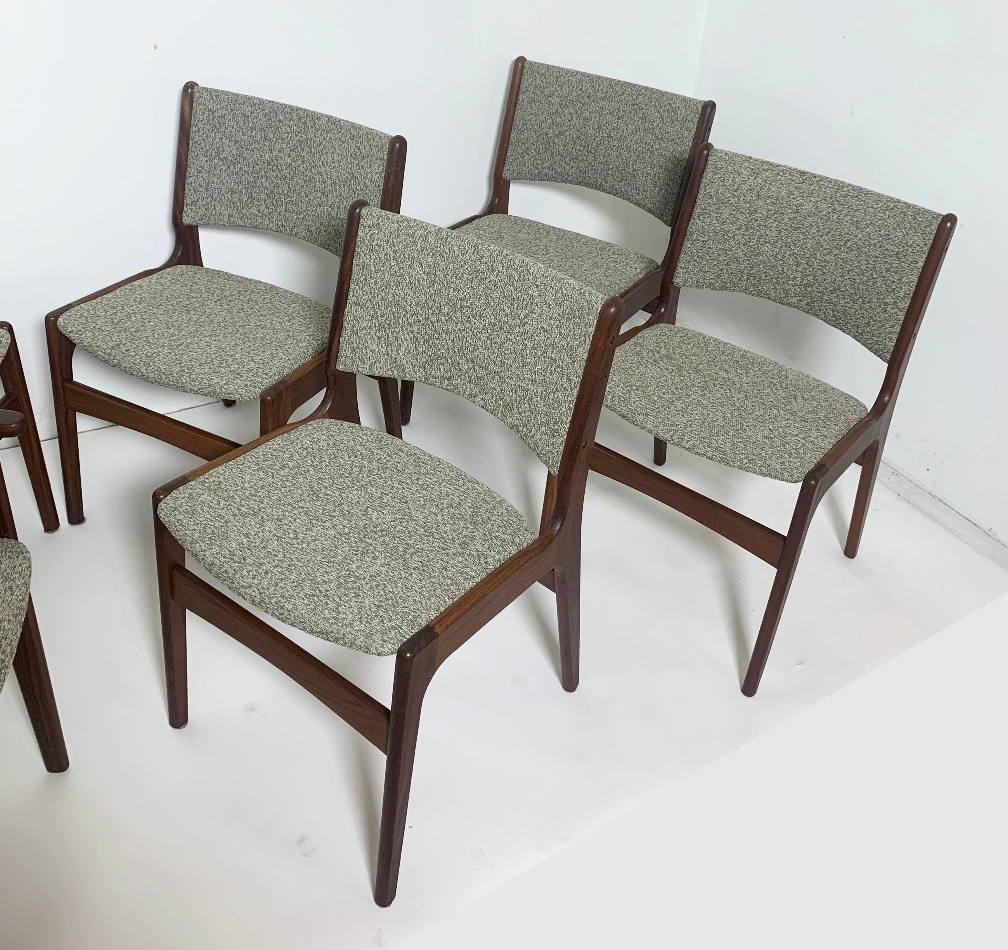 Scandinavian Modern Set of Eight Erik Buch Danish Teak Dining Chairs, circa 1960s
