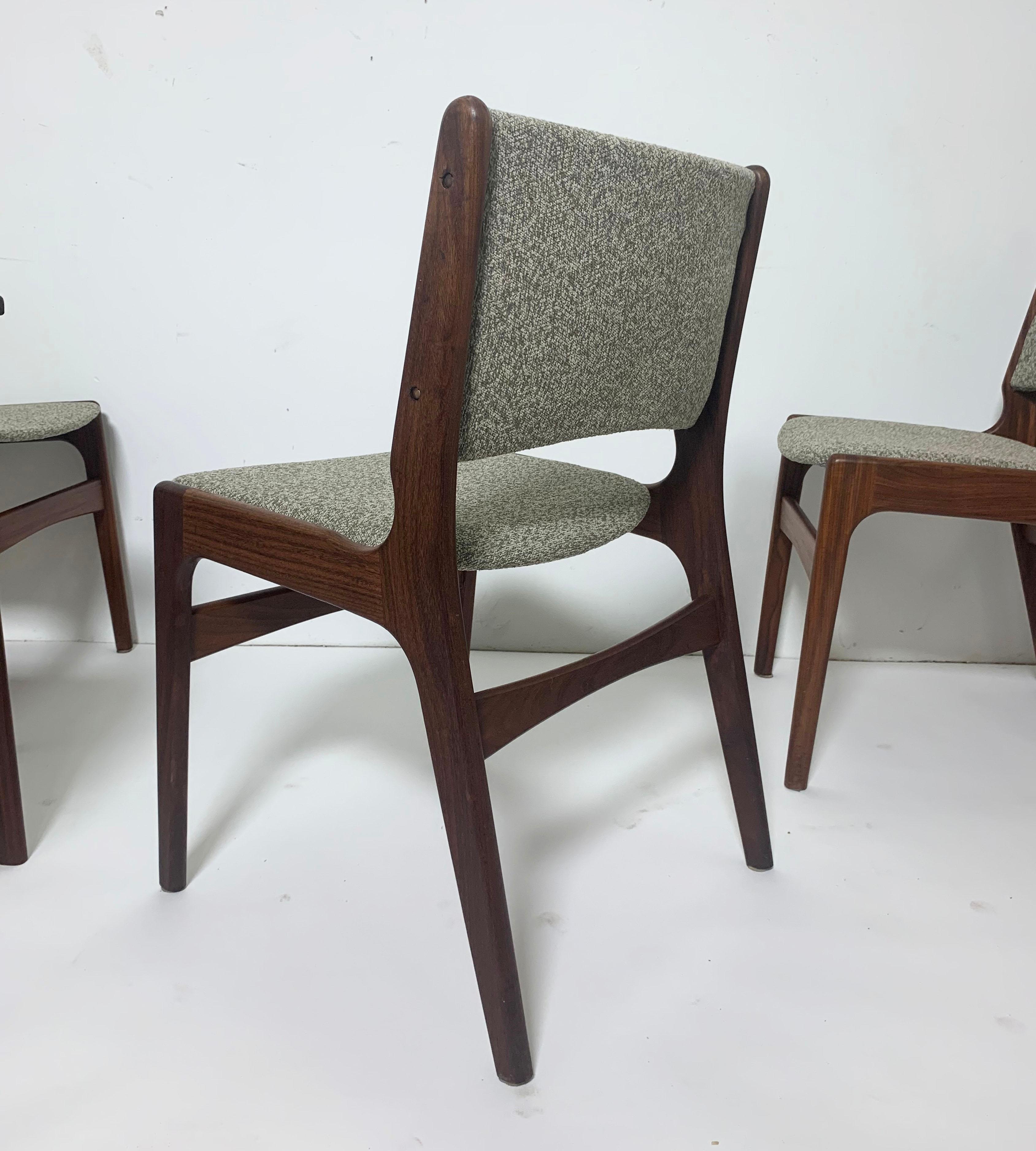 Mid-20th Century Set of Eight Erik Buch Danish Teak Dining Chairs, circa 1960s