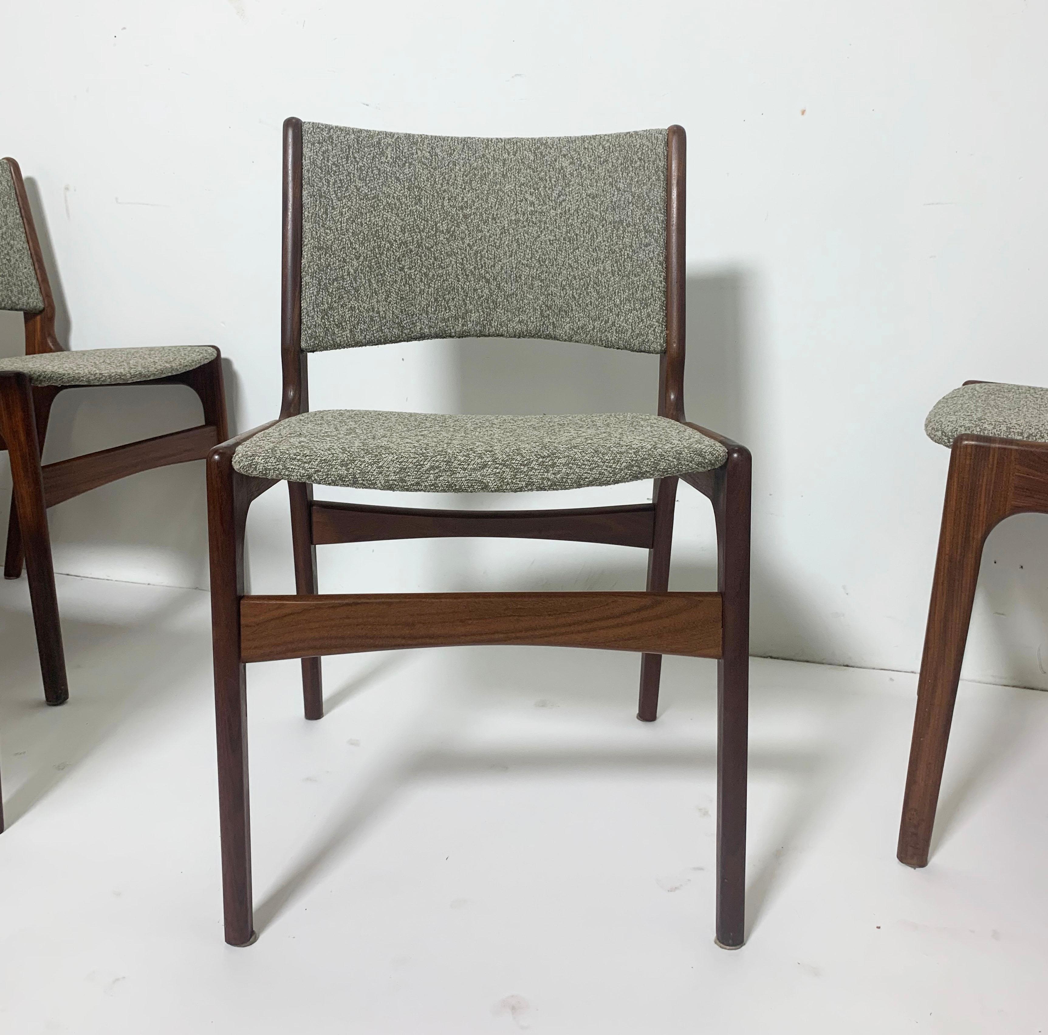 Set of Eight Erik Buch Danish Teak Dining Chairs, circa 1960s 1