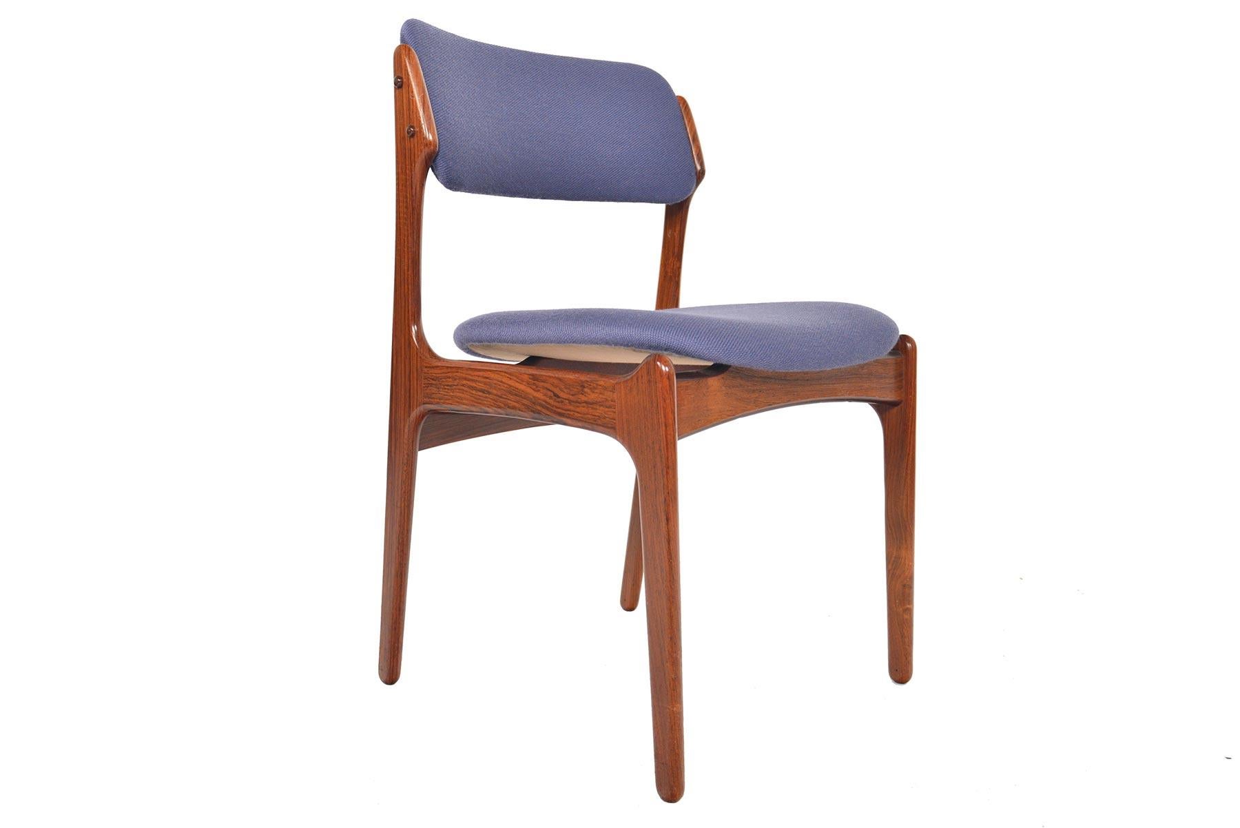 Set of Eight Erik Buch Model 49 Danish Modern Dining Chairs in Rosewood In Good Condition In Berkeley, CA
