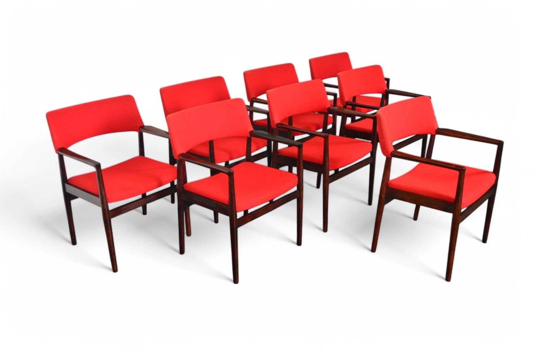 Set di otto poltrone Erik Worts 