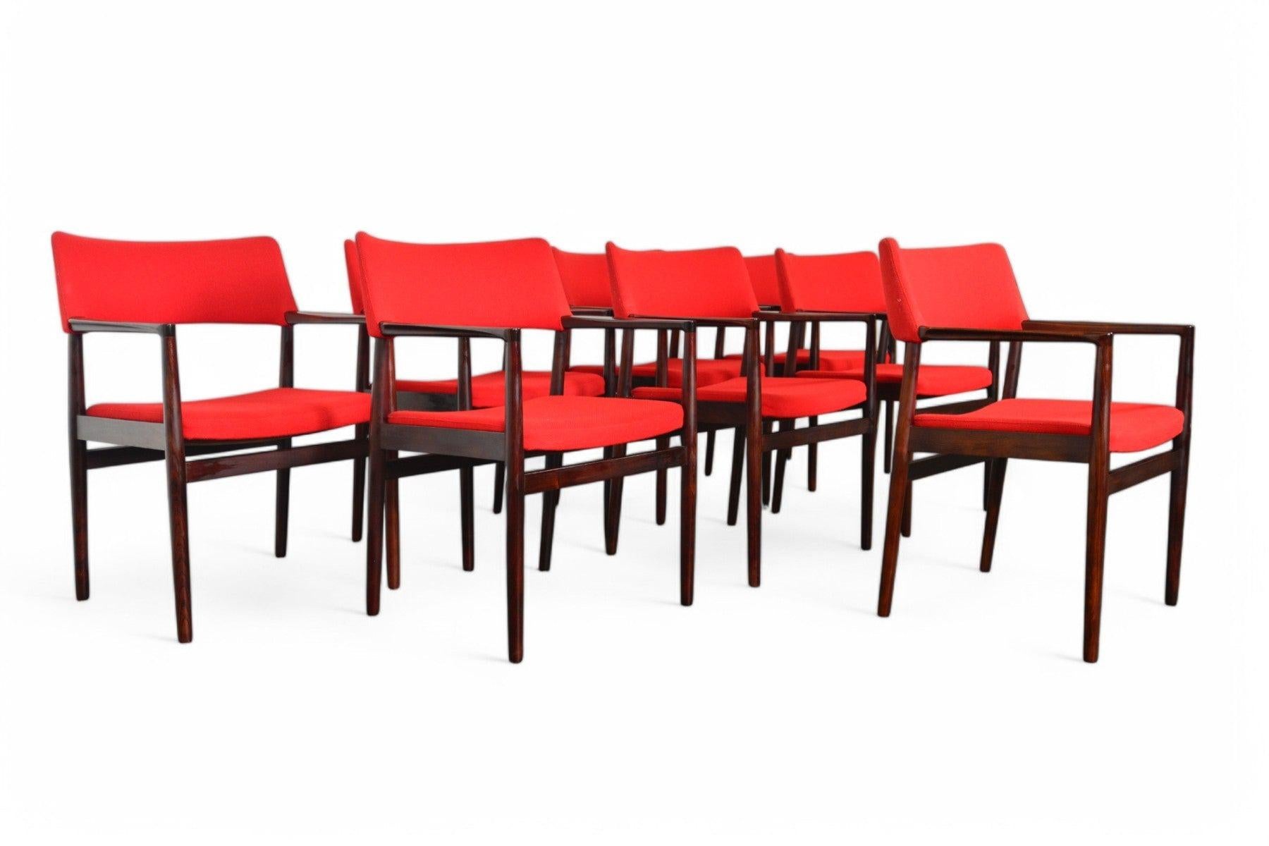 XX secolo Set di otto poltrone Erik Worts 