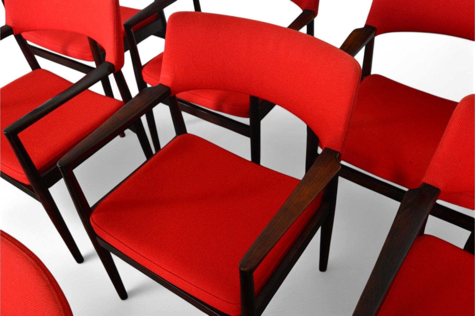 Set di otto poltrone Erik Worts 