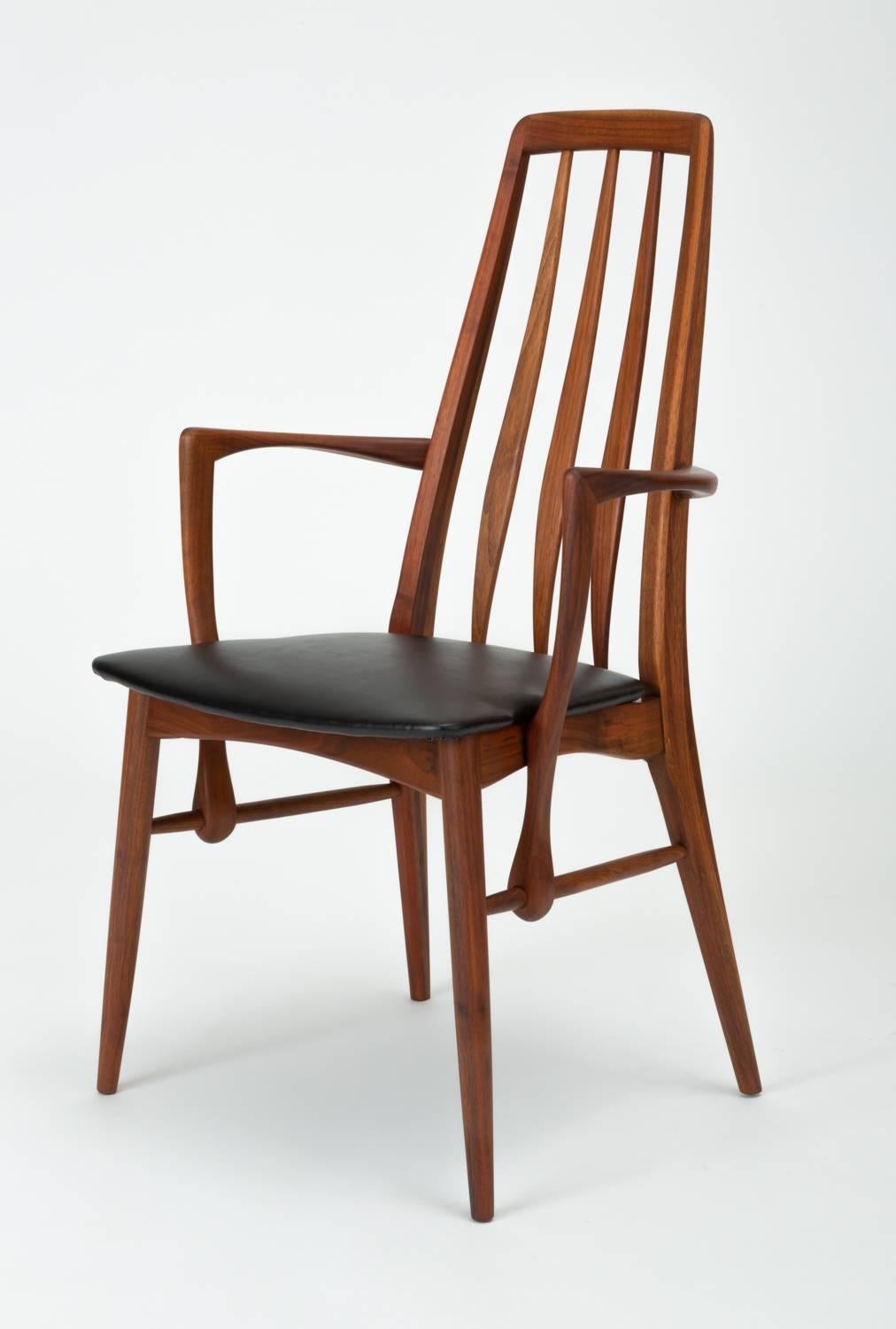 Danish Set of Eight Eva Dining Chairs by Niels Koefoed for Koefoeds Mobelfabrik