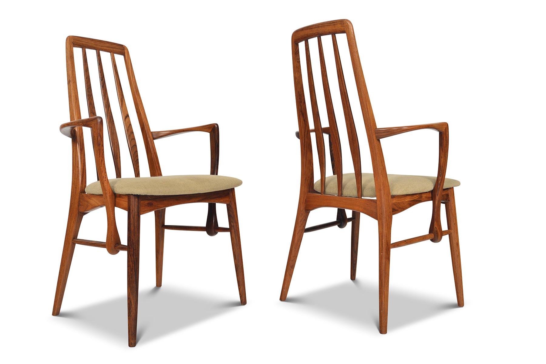 Set of Eight Eva High Back Dining Chairs in Rosewood by Niels Koefoed 5