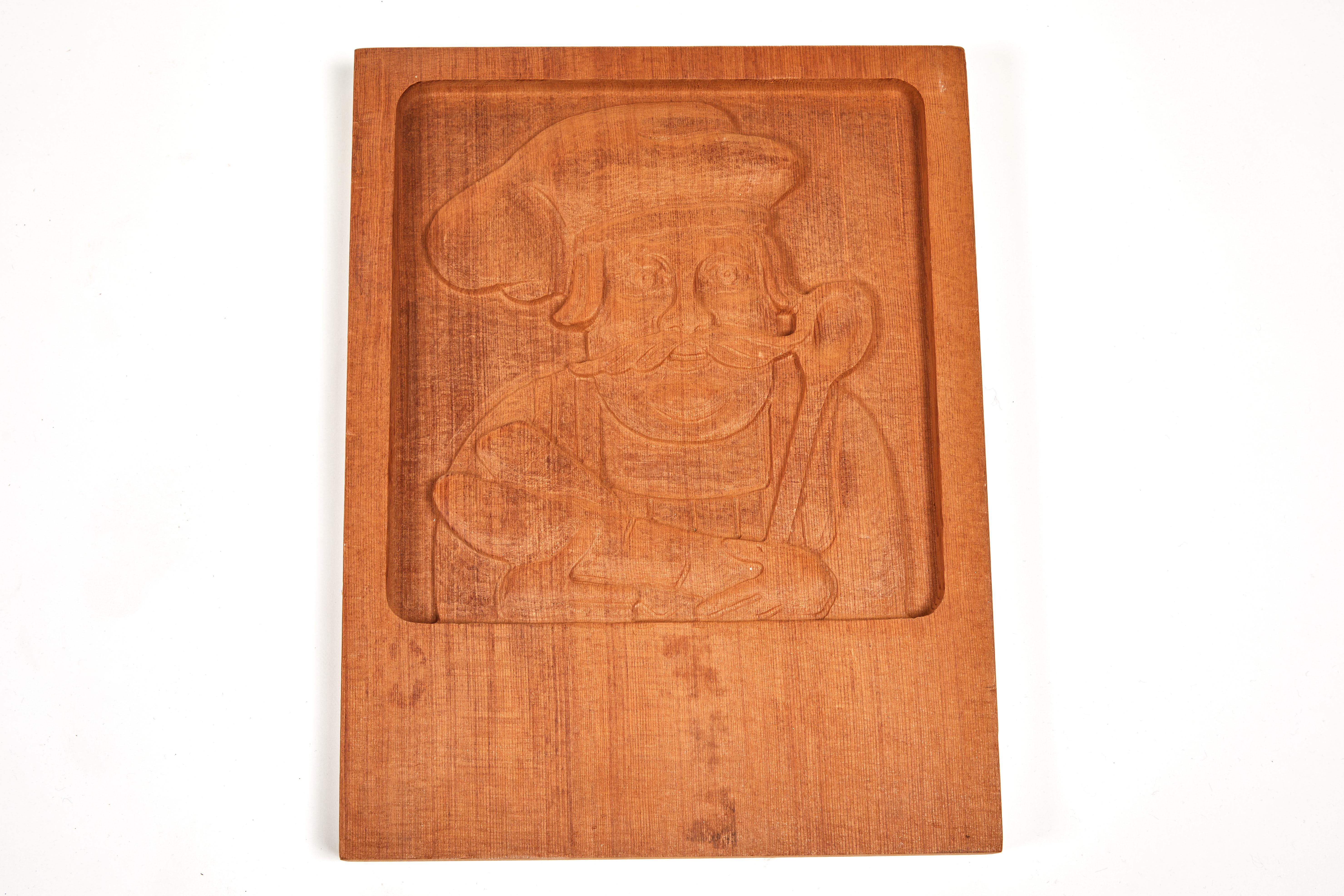 American Set of Eight Evelyn Ackerman Carved Redwood Panels For Sale