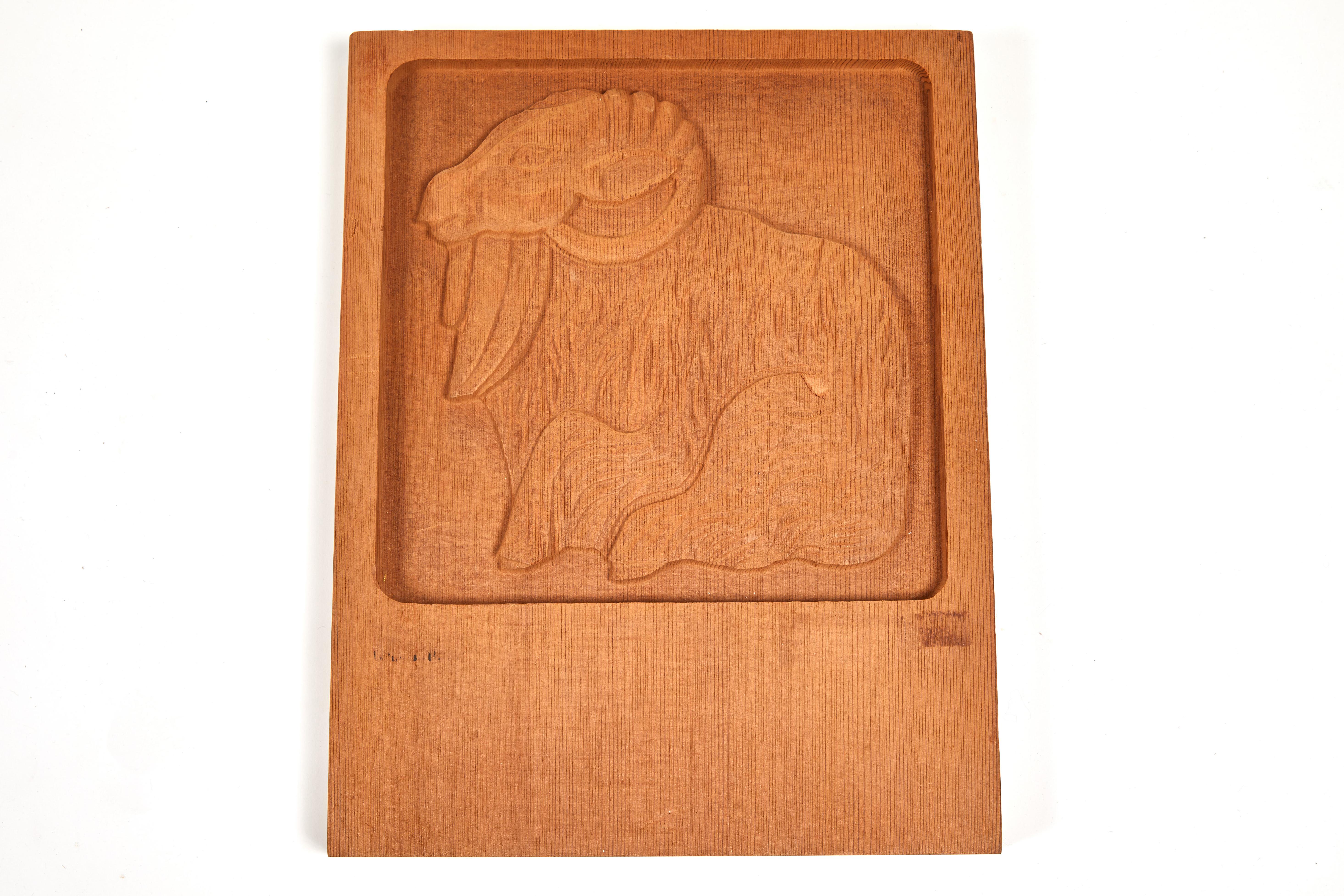 Wood Set of Eight Evelyn Ackerman Carved Redwood Panels For Sale