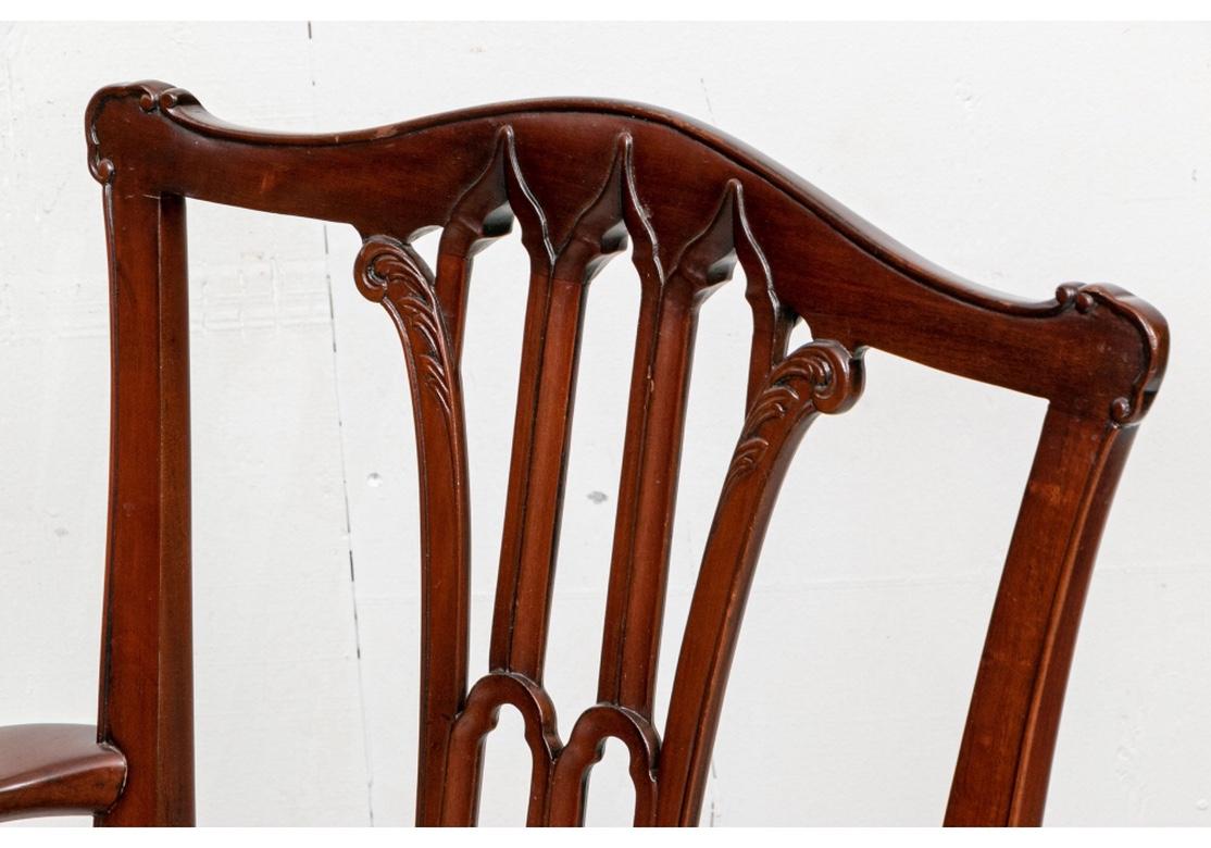 Set of Eight Exceptional Georgian Style Dining Chairs by Stuart Swan For Sale 3