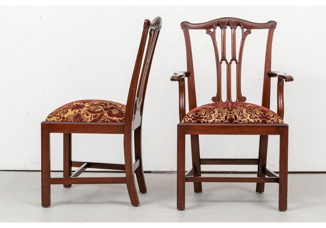 Set of Eight Exceptional Georgian Style Dining Chairs by Stuart Swan For Sale 4