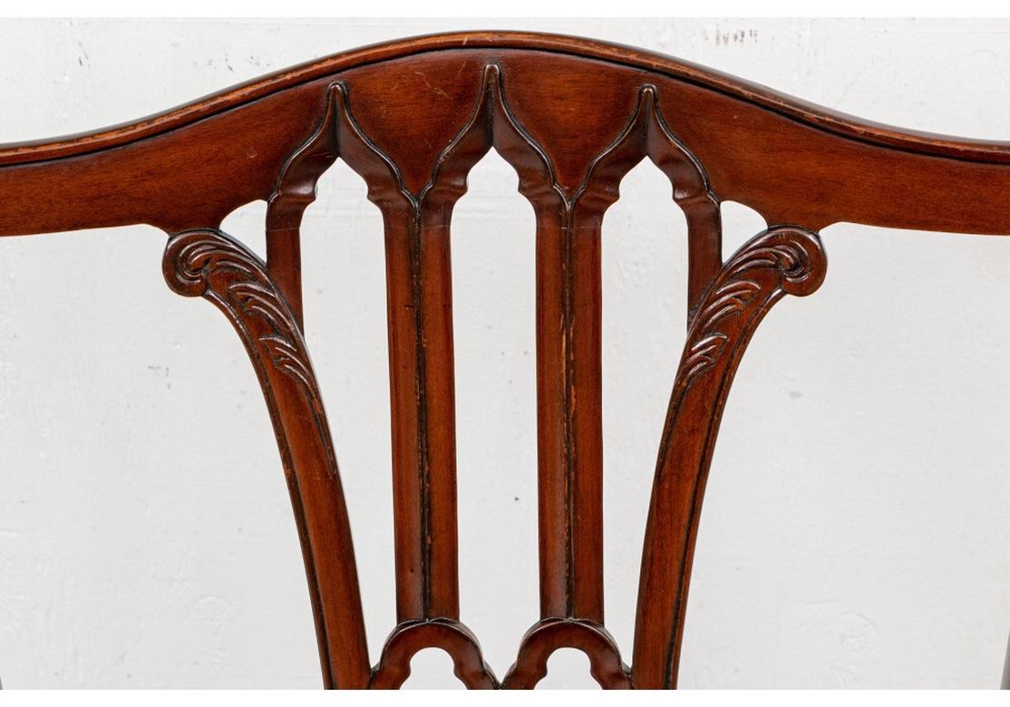 Wood Set of Eight Exceptional Georgian Style Dining Chairs by Stuart Swan For Sale