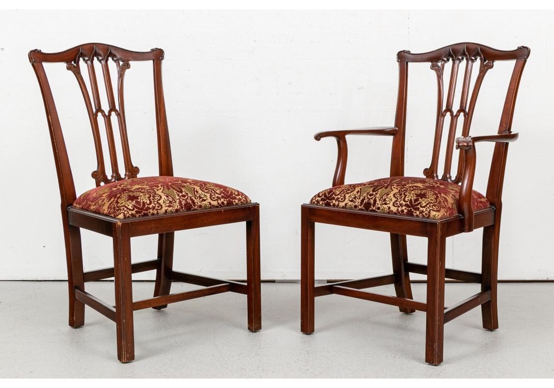 Set of Eight Exceptional Georgian Style Dining Chairs by Stuart Swan For Sale 1