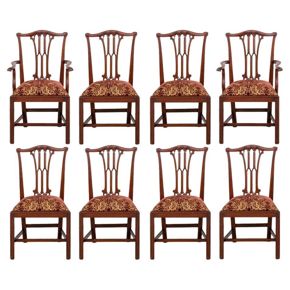 Set of Eight Exceptional Georgian Style Dining Chairs by Stuart Swan