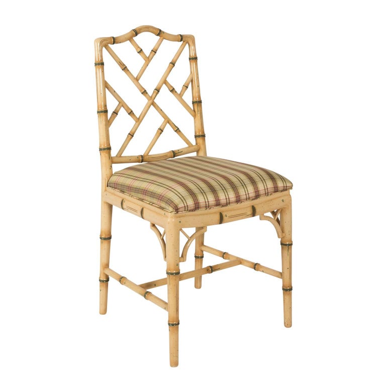 Set of Eight Faux Bamboo Dining Chairs at 1stDibs